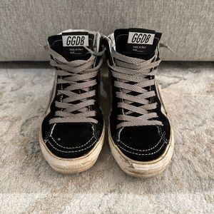 Golden Goose Hi Slide Black and silver with blue accent - size 36
